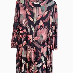 Janette Plus USA Womens Dress 1X Bohemian